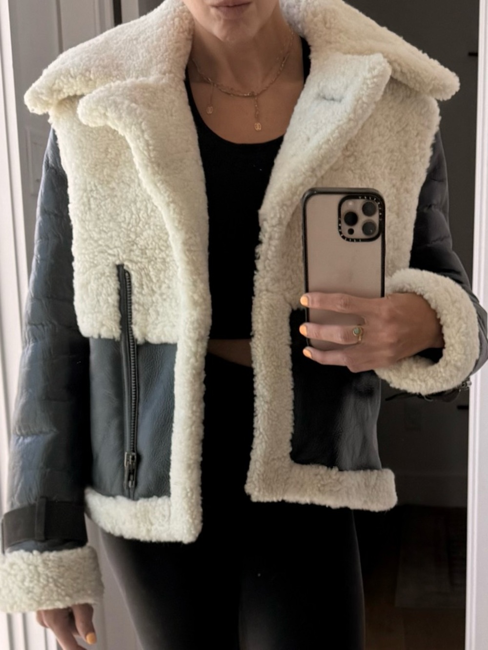 Women’s ALLSAINTS Farley Shearling Jacket XS
